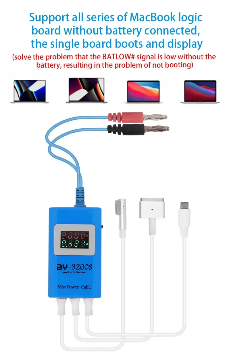 BY-3200S DC Power Supply Test Cable Boot Line for MAC Macbook Single Board System Entering Interface Electric Current Check