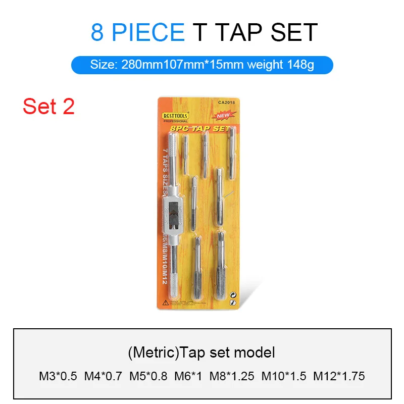 LY Threading Tool Set HSS Tap and Die Set Metric Wrench Thread Tools for Professional Metalworking Engineer Kit