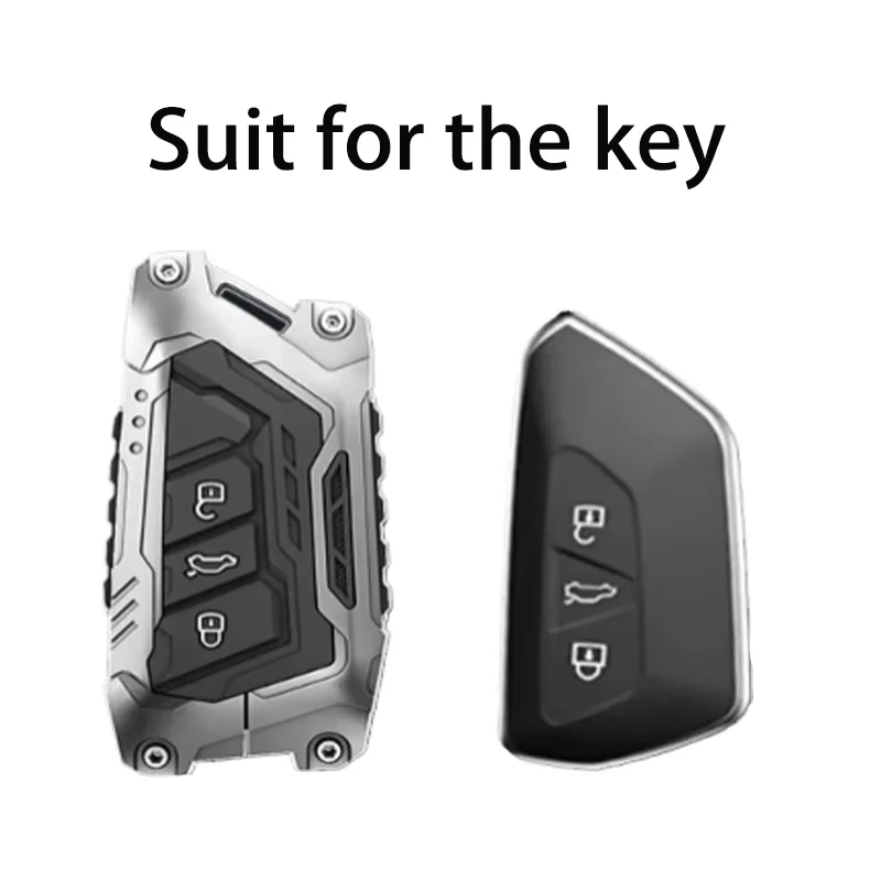 NEW Armor Style for VW Volkseagen Passat B8 Magotan Golf 8 2020 MK8 ID.3 ID.4 Cupra Car Key Case Cover Fob Keychain Accessories