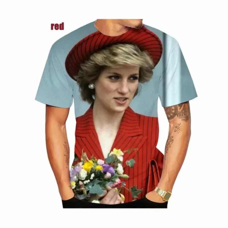 الرجال والنساء الأميرة ديانا 3D المطبوعة تي شيرت ، قمم قصيرة الأكمام ، ملابس رجالية ، جودة ، Haikyuu #5