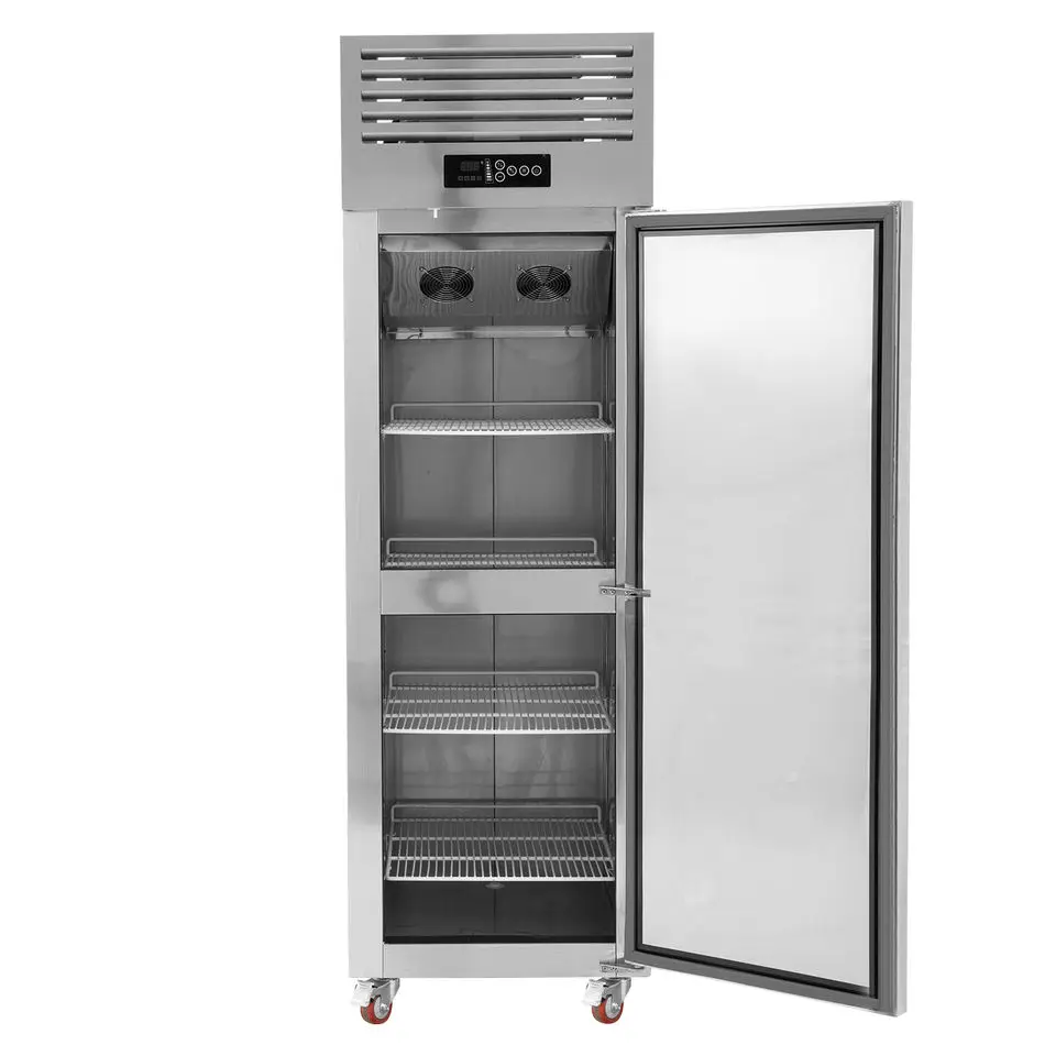 For Kitchen 400L Double-Temperature 2-Door Open Stainless Steel Commercial Freezer Large Capacity Refrigerator m