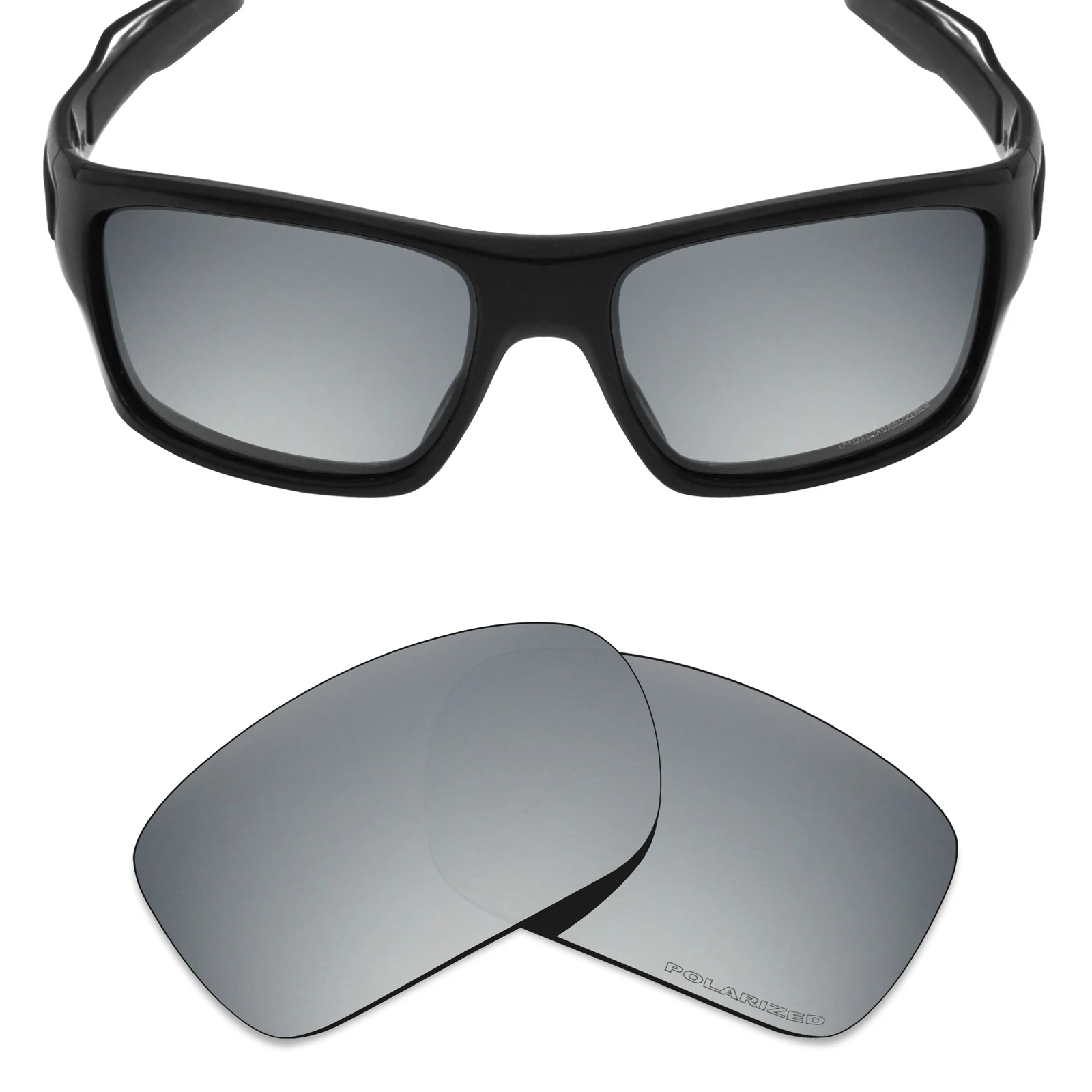 

ezoptix123 Etched Anti-salt Polarized / Non-Polarized Lenses Replacement for Oakley Turbine OO9263 - 65mm Sunglasses