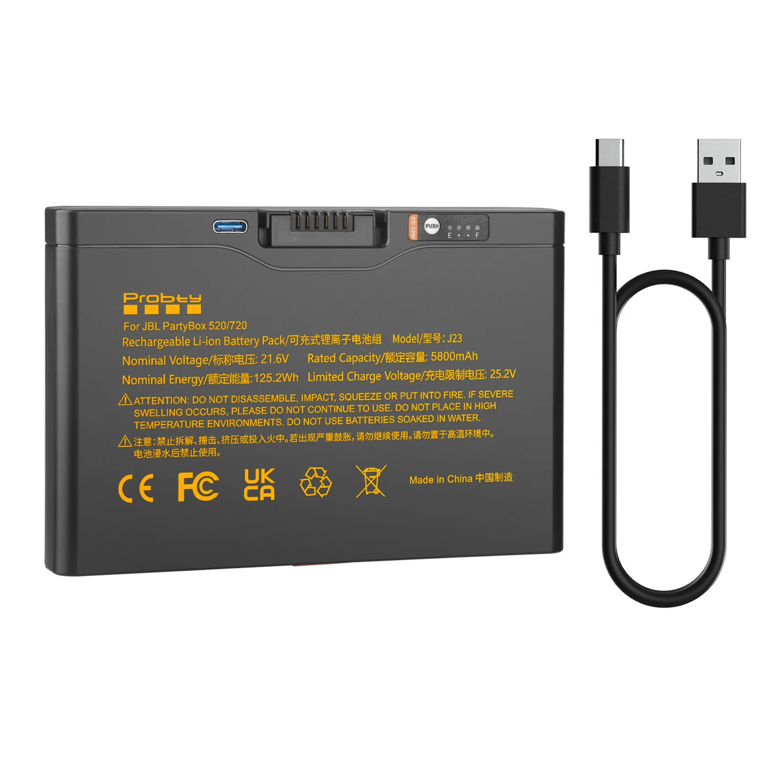 21.6V 5800mAh FG6CELL21700G Rechargeable Battery For JBL Partybox520 Partybox720 Portable Speaker Battery