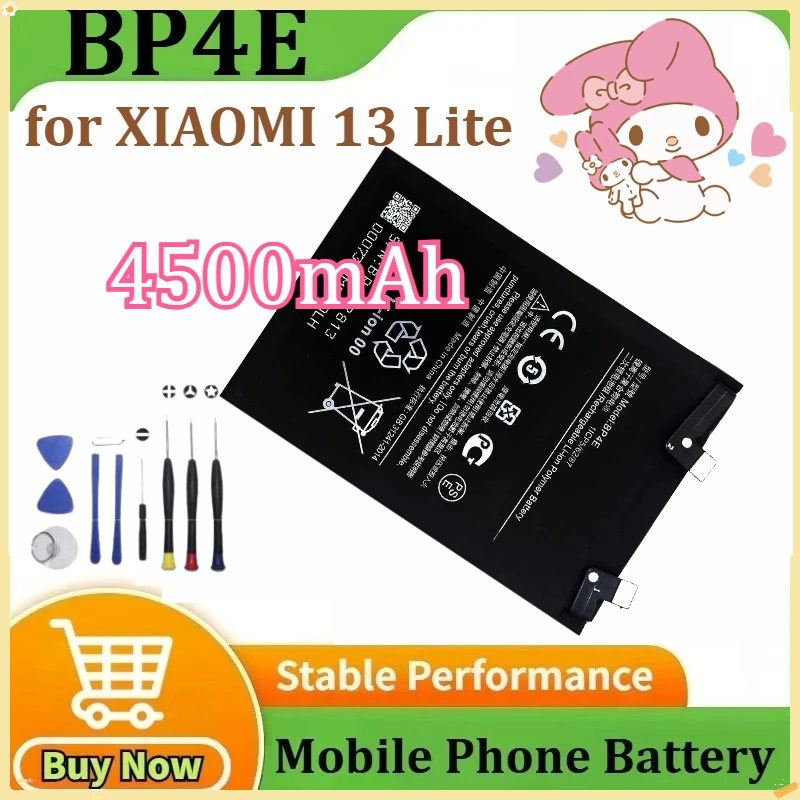 

2025 YEARS New Battery BP4E for XIAOMI 13 Lite Mobile Phone Batteries 4500mAh+Tools