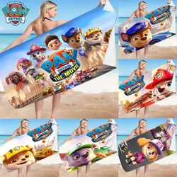 PAW Patrols Anime Asciugamani da spiaggia Cartoon Stampa 3D Microfibra Morbido assorbente Asciugamano da bagno ad asciugatura rapida Coperta da picnic