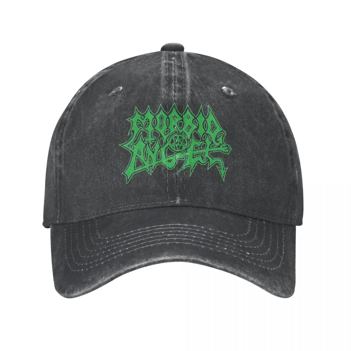 Morbid Angel Denim Baseball Cap Green Logo Fishing Hip Hop Hats Sun-Proof Men Classic Custom Baseball Caps