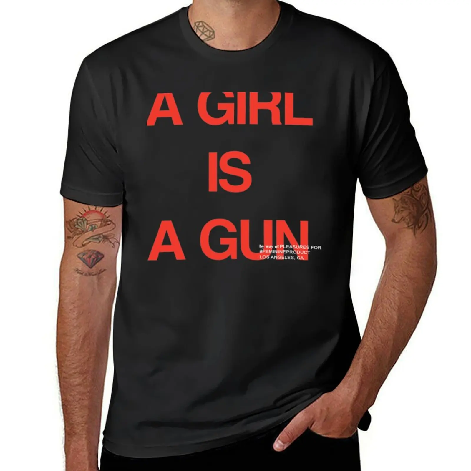 

A Girl Is A Gun Classic Essential T-Shirt for a boy Short sleeve tee hippie clothes funny costumes mens shirts graphic tee