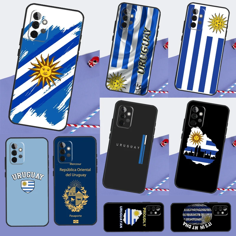 Uruguay Flag Phone Case For Samsung Galaxy A34 A54 A14 A53 A73 A13 A23 A33 A51 A71 A12 A22 A32 A52 Cover