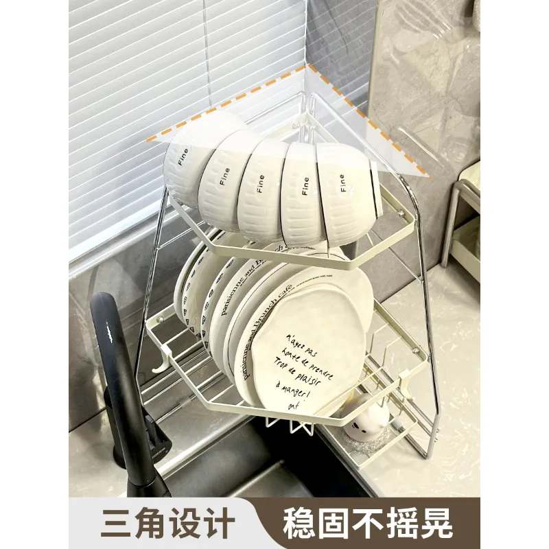 بالوعة استنزاف رف المطبخ طبق الرف بالوعة صحن قطع المجلس خرقة عيدان تجفيف الرف #2