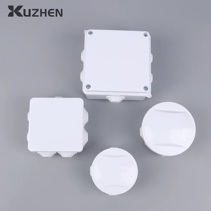 White Connection Cable Branch DIY Waterproof IP65 Power Case Junction Box Indoor Wire Shell Electric Control Boxes