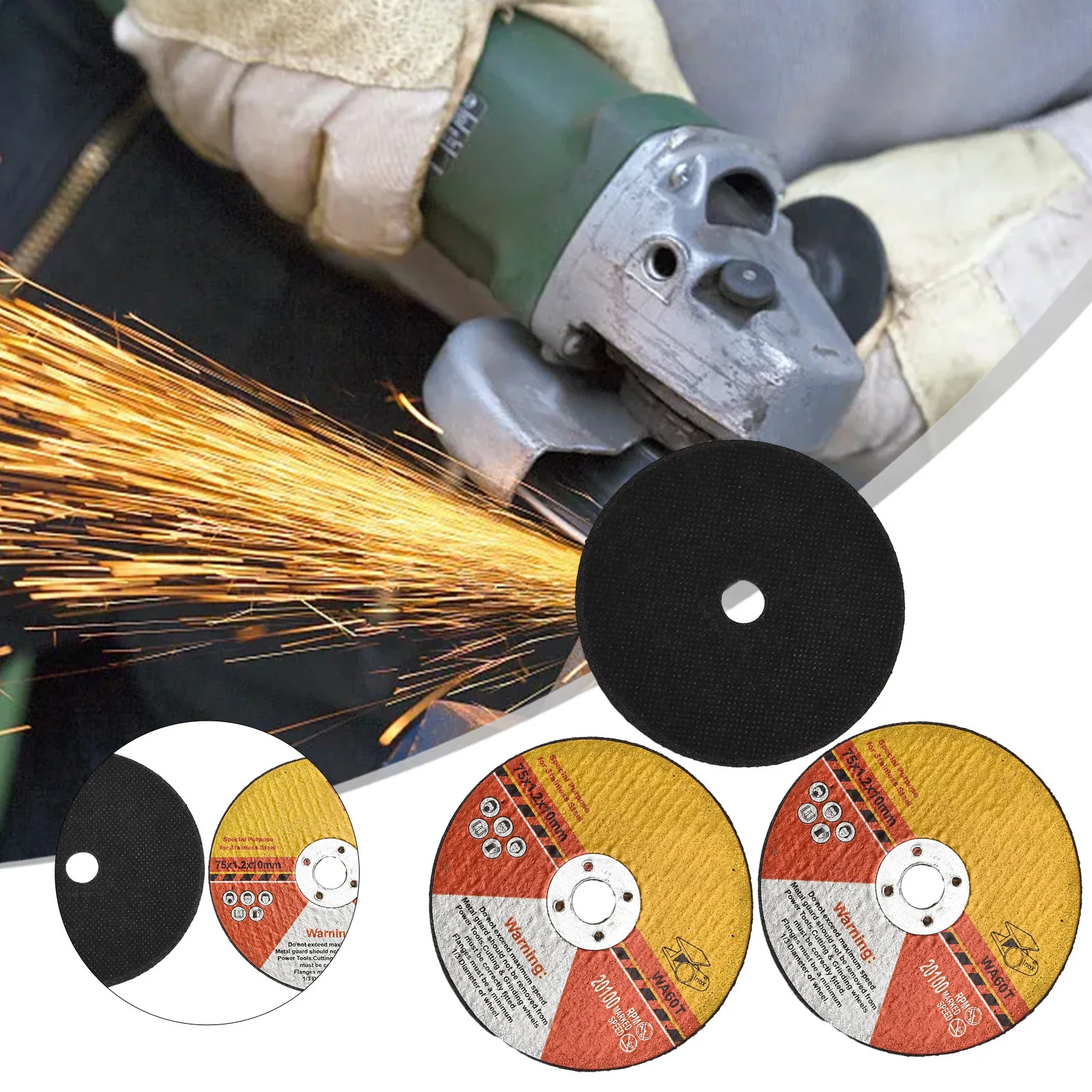 

3Pcs 75mm Grinding-Wheel Circular Fiber Reinforced Resin Saw Blade 3 Inch Cutting Disc For Angle Grinder Power Tools Accessories