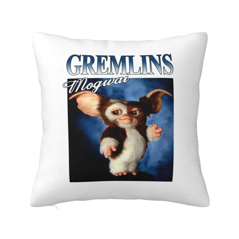 Custom Vintage Gizmo Gremlinse Cushion Cover 45x45cm Soft 80s Horror Retro Sci Fi Movie Monster Mogwai Throw Pillow for Sofa