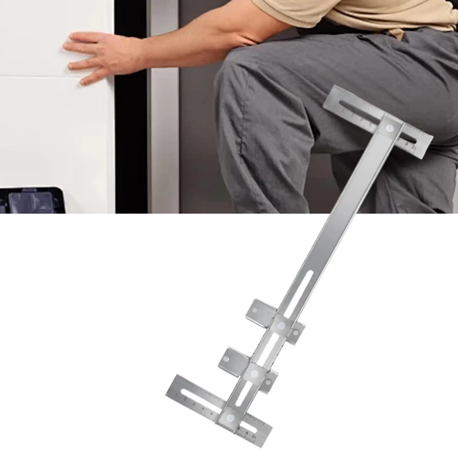 Closet Rod Mounting Fixture Stainless Steel Mounting Template Positioning Wardrobe Tools For Professional Carpenters Enthusiasts