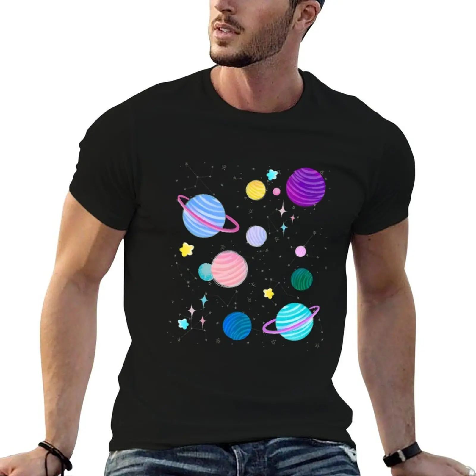 

Outer Space Galaxy Pattern T-Shirt man tshirt anime t shirts for man T-Shirt