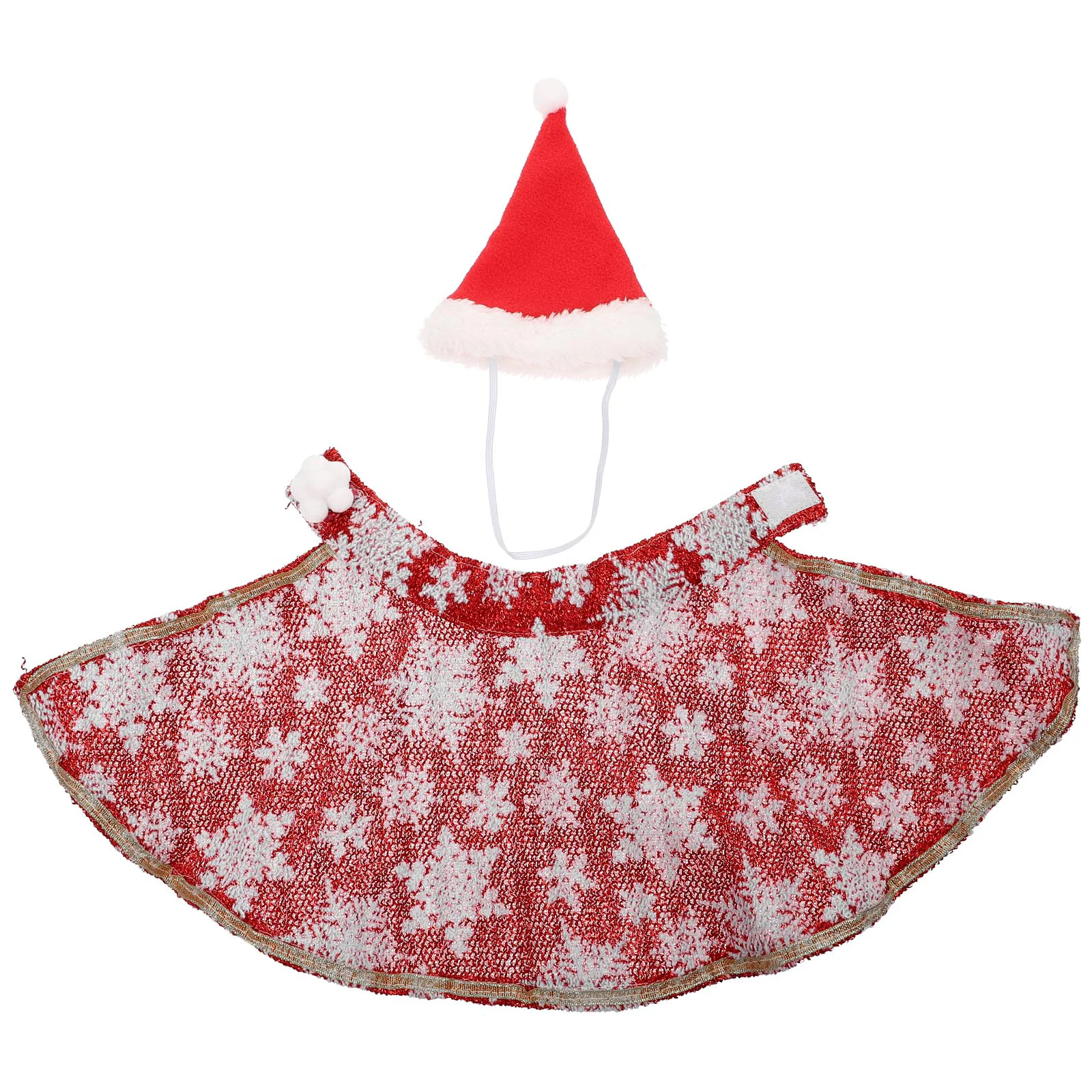 Christmas Cape Pet Cosplay Clothes Costume Cat Funny Clothing Santa Hat Turn into Adorable Dog Cloak