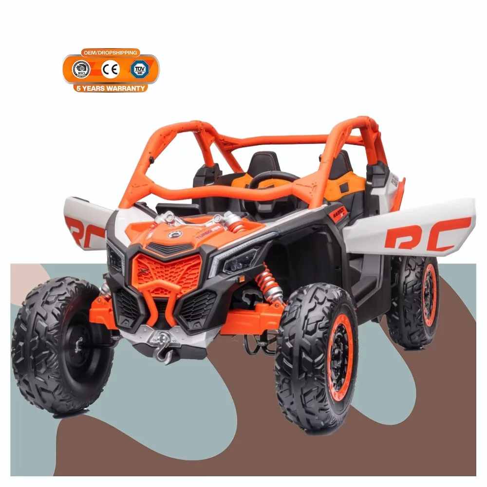 

2-Seater Kids Electric Off-Road Vehicle, 4-Wheel Ride-On UTV with Remote Control for Boys Girls Outdoor Play