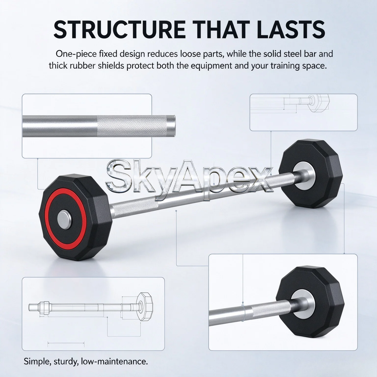 Clearance Sale Fixed Barbell Gym Use For Women Men Commercial Professional EZ Curl Weightlifting Set Durable Sturdy Practical