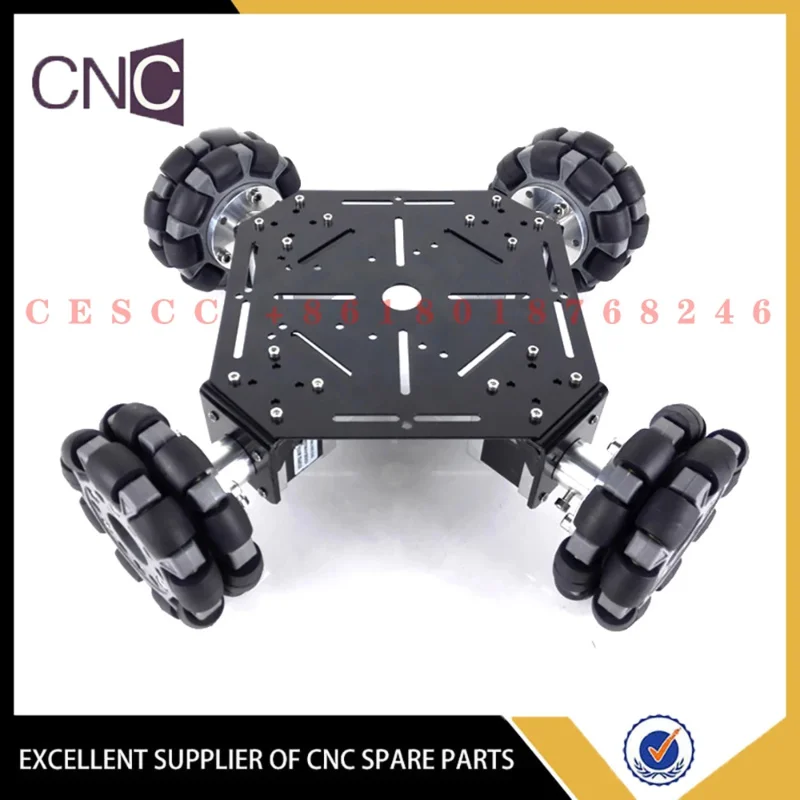 58mm/100mm omnidirectional trolley steel chassis four- drive universal wheel mobile vehicle robot omni