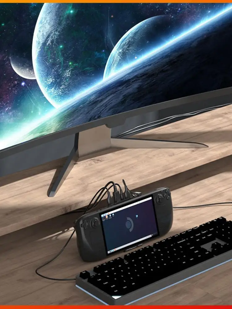 

Док-станция USB-C 5-в-1, 100 Вт, зарядная база PD3.0, портативный USB-хаб, HDMI-совместимый 2.0, 4K@60 Гц, USB3.0 для Steam Deck