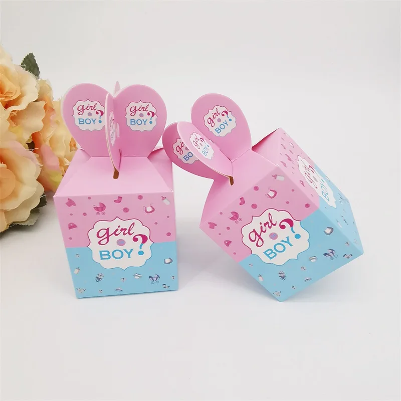 50pcs Gender Reveal Candy Boxes Creative Boygirl Birthday Candy Boxes Gender Reveal Party Decorations Supplies