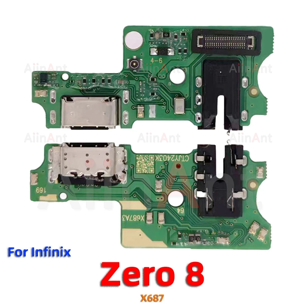 AiinAnt Dock Mic USB Charger Board Charging Connector Port Flex Cable For Infinix Zero 8 8i 20 30 Ultra X GT 10 S3X S5 Pro 4G 5G