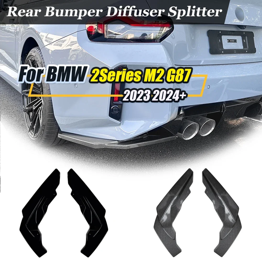 M2 Car Rear Bumper Lip Side Spoiler Trim Rear Corner Protector Guard Diffuser Splitter Tuning Body Kit For BMW G87 M2 2023 2024