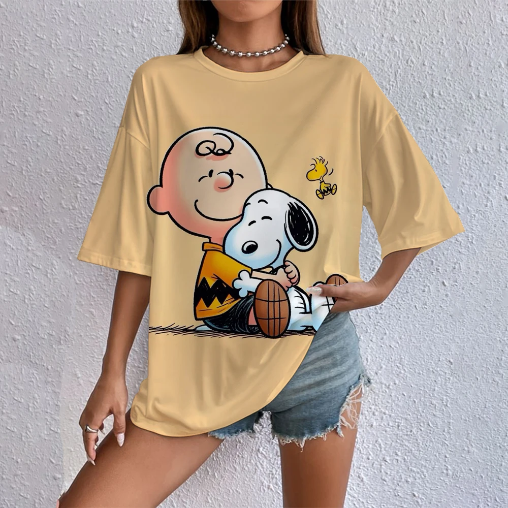 Snoopy T-Shirt Vrouwen Snoopy Print Cartoon Harajuku Vrouwelijke T-shirts Casual Tops Korte Mouwen Tees Vrouwen Kleding Y2K