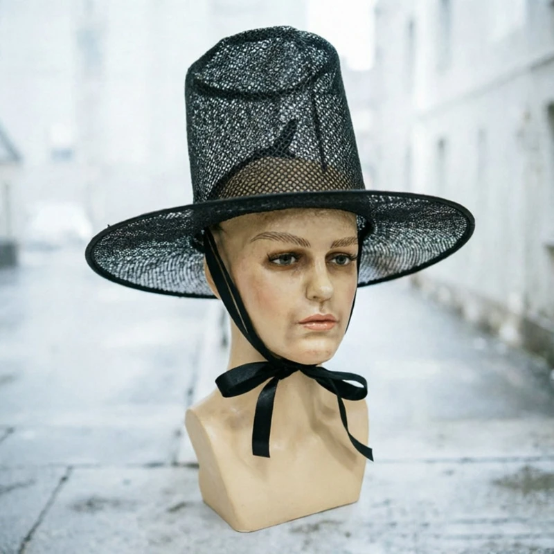  Breathable Mesh Fabric Korean Historical Hat With Lightweight Design For Outdoor Activities And Costume Event