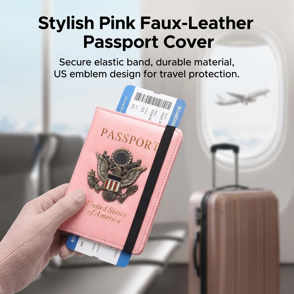 Elegant Passport Holder RFID Blocking Cover for International Travel Business Trip Leather Wallet Secure Card Case Slim