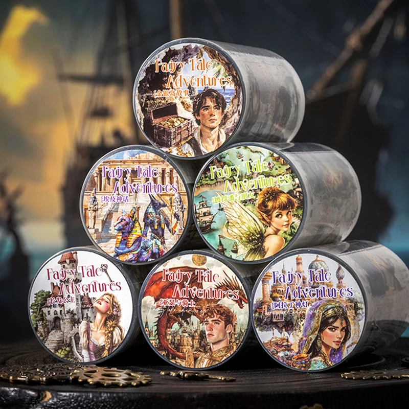 Mr Paper 3rolls Fairytale Adventures Series Adventure Fairytale Theme Die Cut Tape DIY Handbook Collage Greeting Card Envelope