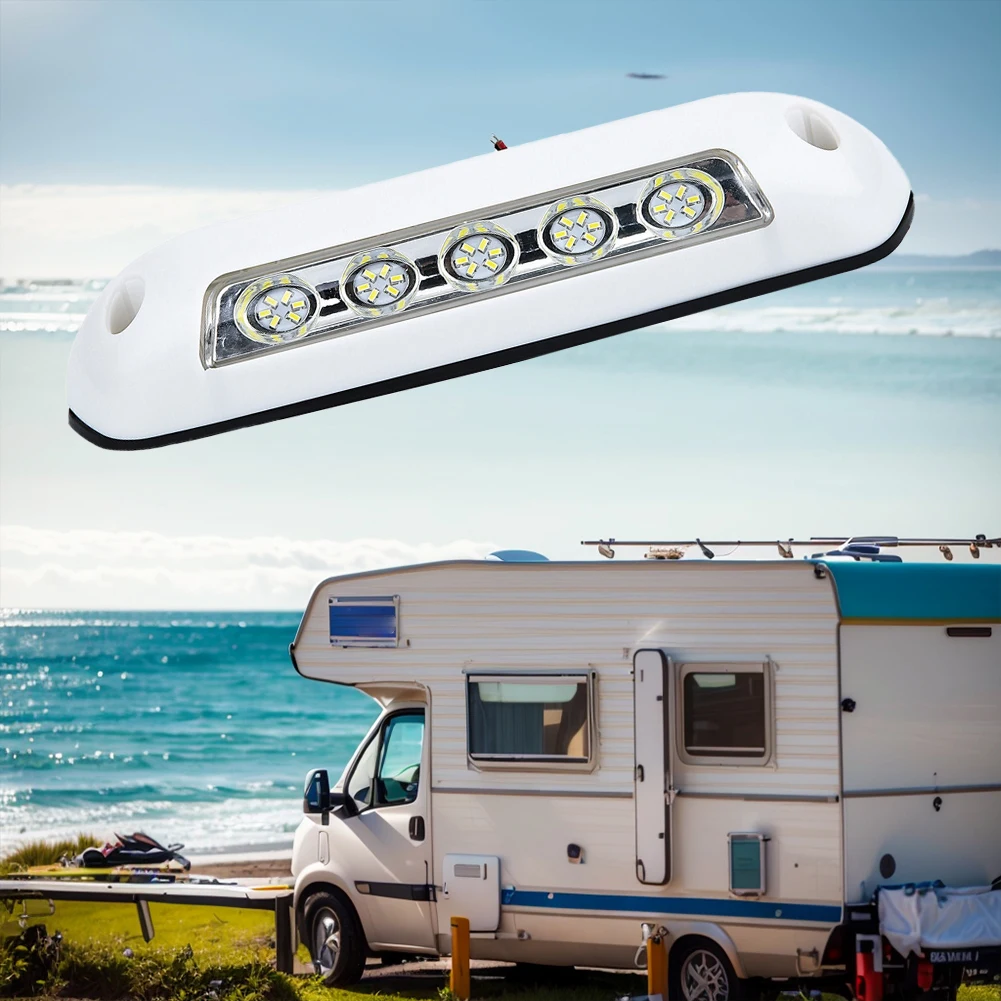 12V Motorhome Caravan Interior Wall Lamps 6000K Waterproof Light Bar 8W RV Van Camper Exterior Lamp RV Retrofit Outdoor Lighting