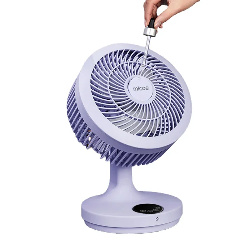 Ventiladores de circulación de aire con Control remoto, suministro de aire de gran angular, ventiladores eléctricos para el hogar, mesa de turbina silenciosa, hoja en espiral, ventilador portátil