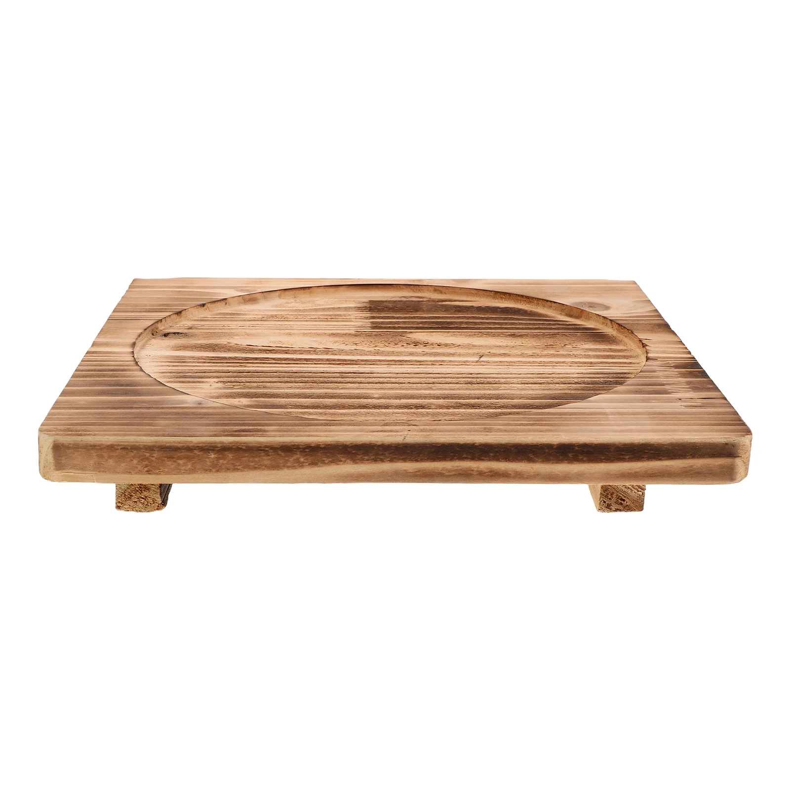 

Iron Plate Heat Insulation Wooden Pot Mat For Kitchen Korean Stone Bowl Non-Slip Casserole Holder Hot Dish Protector