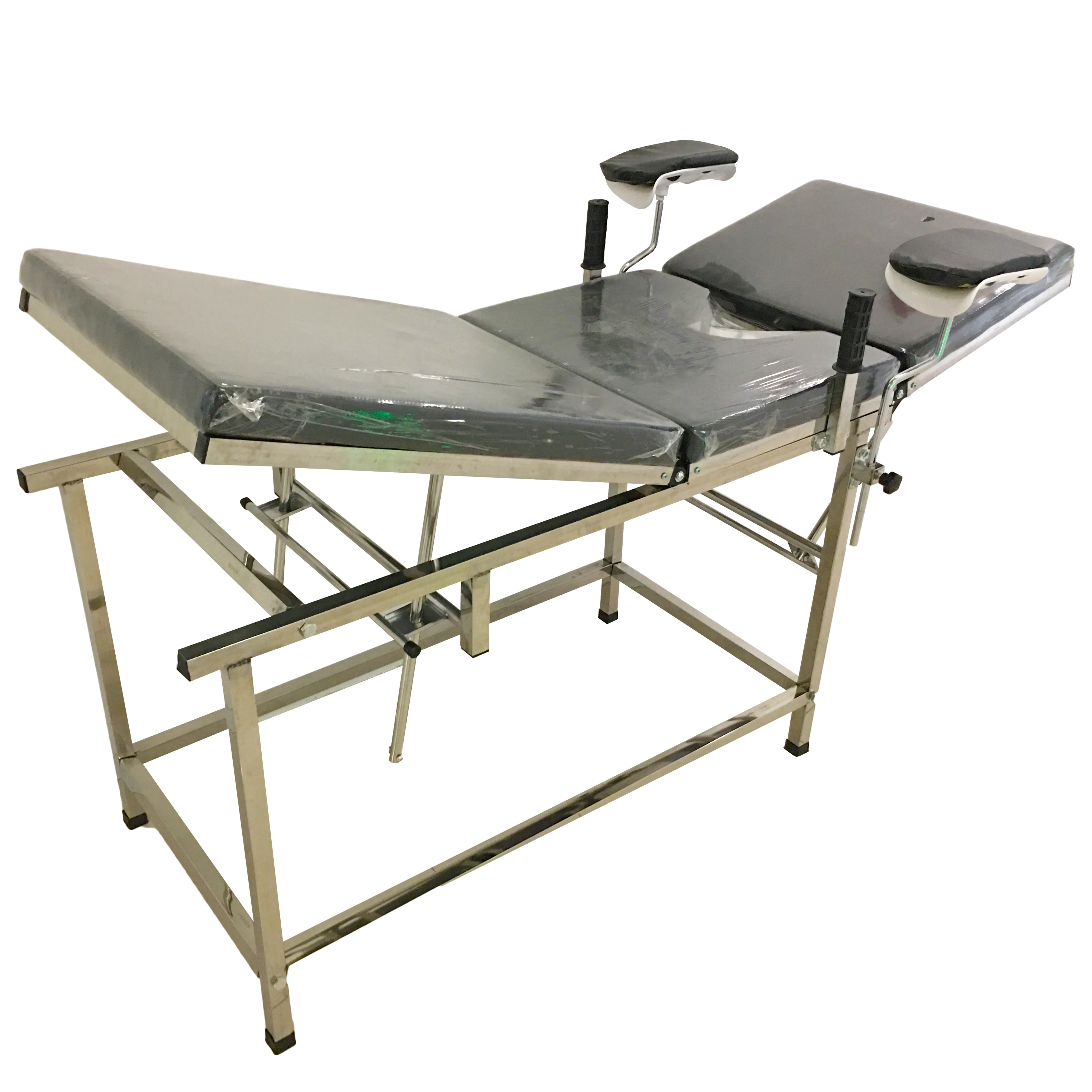 Factory Price Medical Hospital Examination Labour Table Gynecology Stainless Steel Obstetric Gynecological Manual Delivery Bed