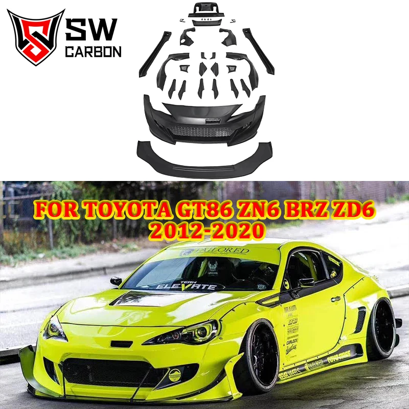 

Rockets-B Style Wide Body Kit for Toyota GT86 ZN6 BRZ ZD6 Front Bumper Lip Fenders Side Skirts Rear Diffuser Spoiler Rear Wing