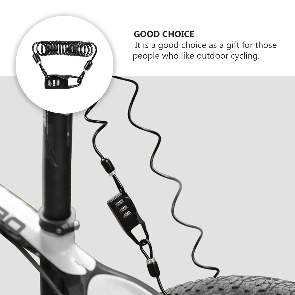 

Combination Cable Lock Bike Digital Locks with Resettable Code Strong Bicycle E-bike
