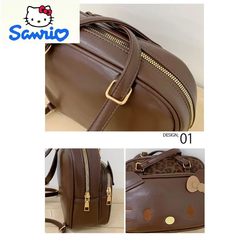 حقيبة ظهر نسائية بنمط الفهد من سانريو كارتونية لطيفة هالو كيتي ذات سعة كبيرة ومتعددة الاستخدامات #6