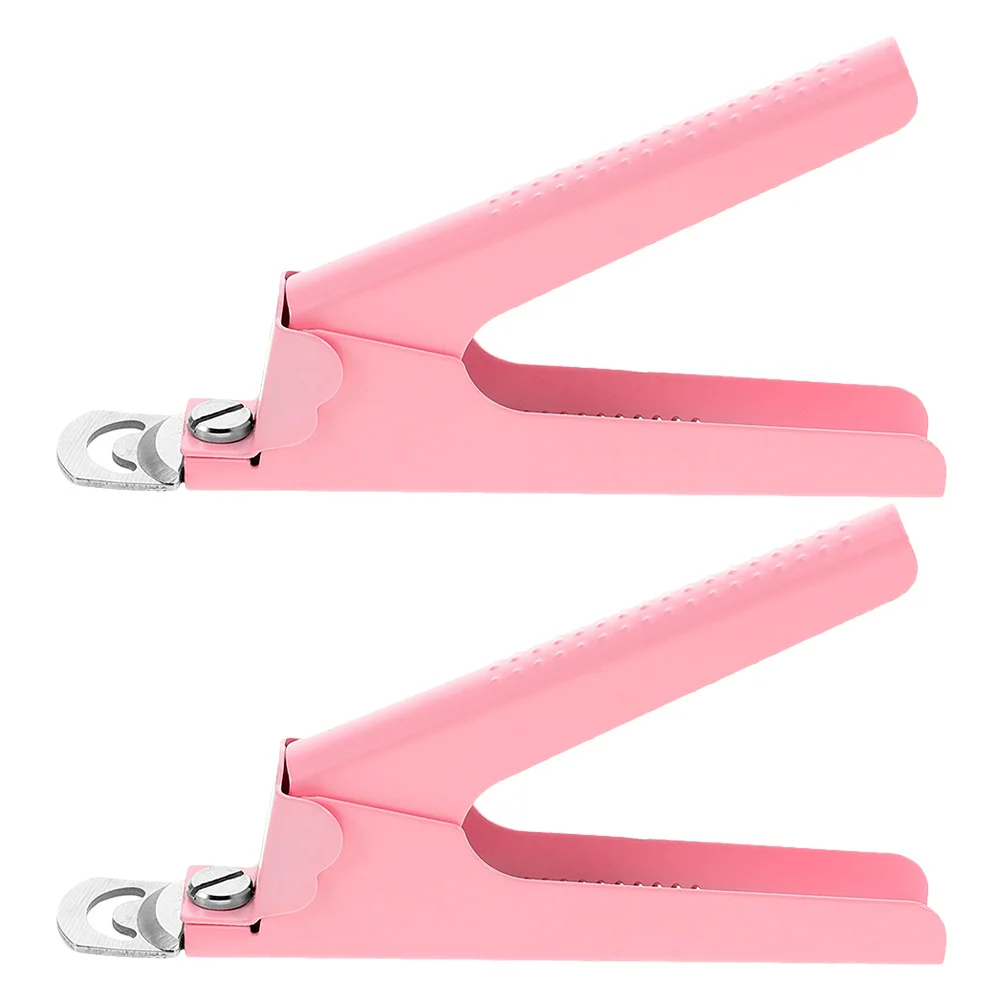 

2Pcs Stainless Steel Nail Clippers Portable Heavy Duty U Shape Flat Cutters Toenail Fingernail Clipper Set Nail Tools Kit