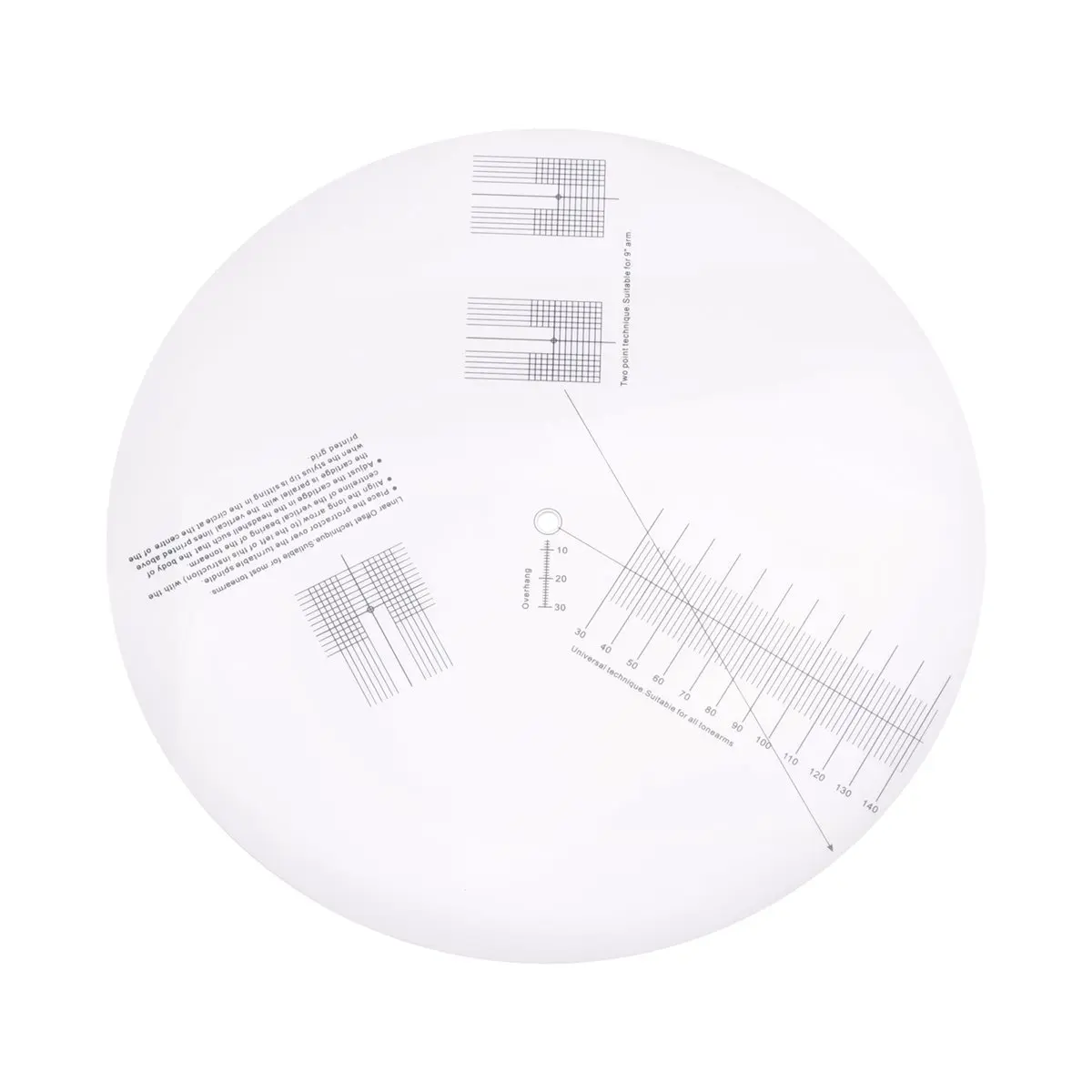 A62X Anti-Sliding LP Vinyl Record Pickup Calibration Plate Distance Gauge Protractor Adjustment Tool Ruler for Turntable