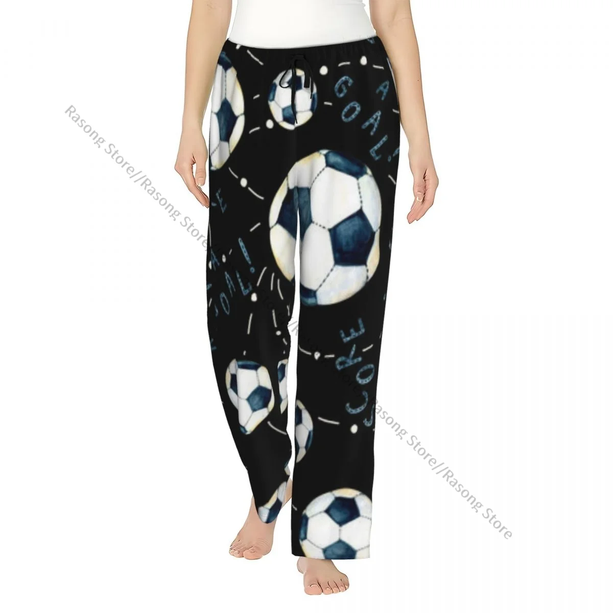 

Пижамные штаны для женщин, летающий футбольный мяч, штаны для сна, домашняя одежда для дома