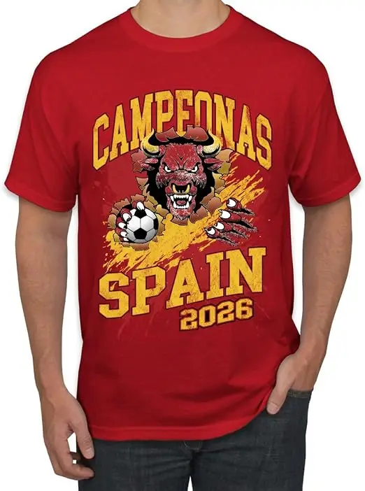 Spanien Weltmeister 2026 T-Shirt Fußballtrikot Y2K Spanien Fußball Grafik Spruch Tee Neuheit Geschenk – Detail 20