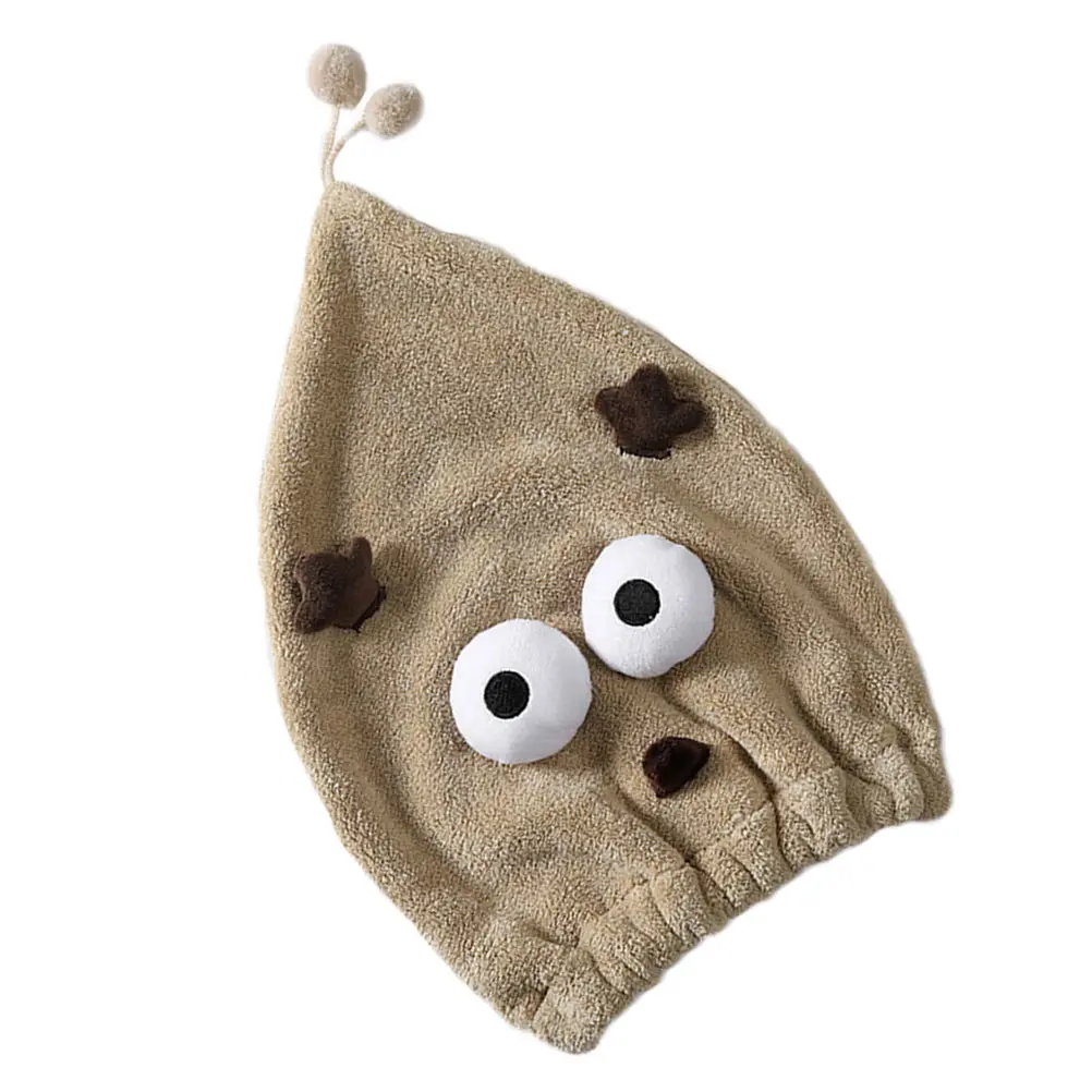 

Dry Hair Cap Bathroom Supplies Shower Hat Microfiber Towel Absorbent Bathing Coral Fleece Lovely Child Caps
