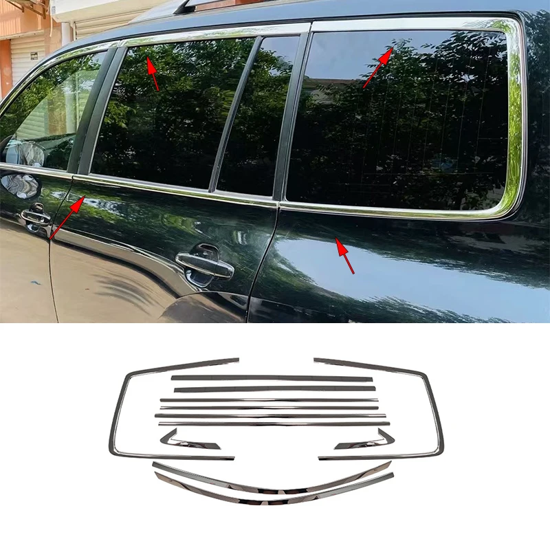 

ПОДХОДИТ ДЛЯ Toyota Highlander XU40 2007-2013 Нержавеющая сталь, хромированная полоса для внешнего окна, накладка на порог, боковая крышка