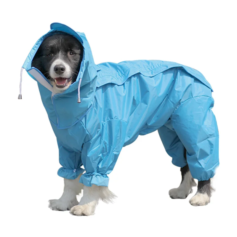 Pet Dog Raincoat Outdoor Waterproof Clothes Hooded Jumpsuit Overalls for Small Big Dogs Rain Cloak French Bulldog Labrador