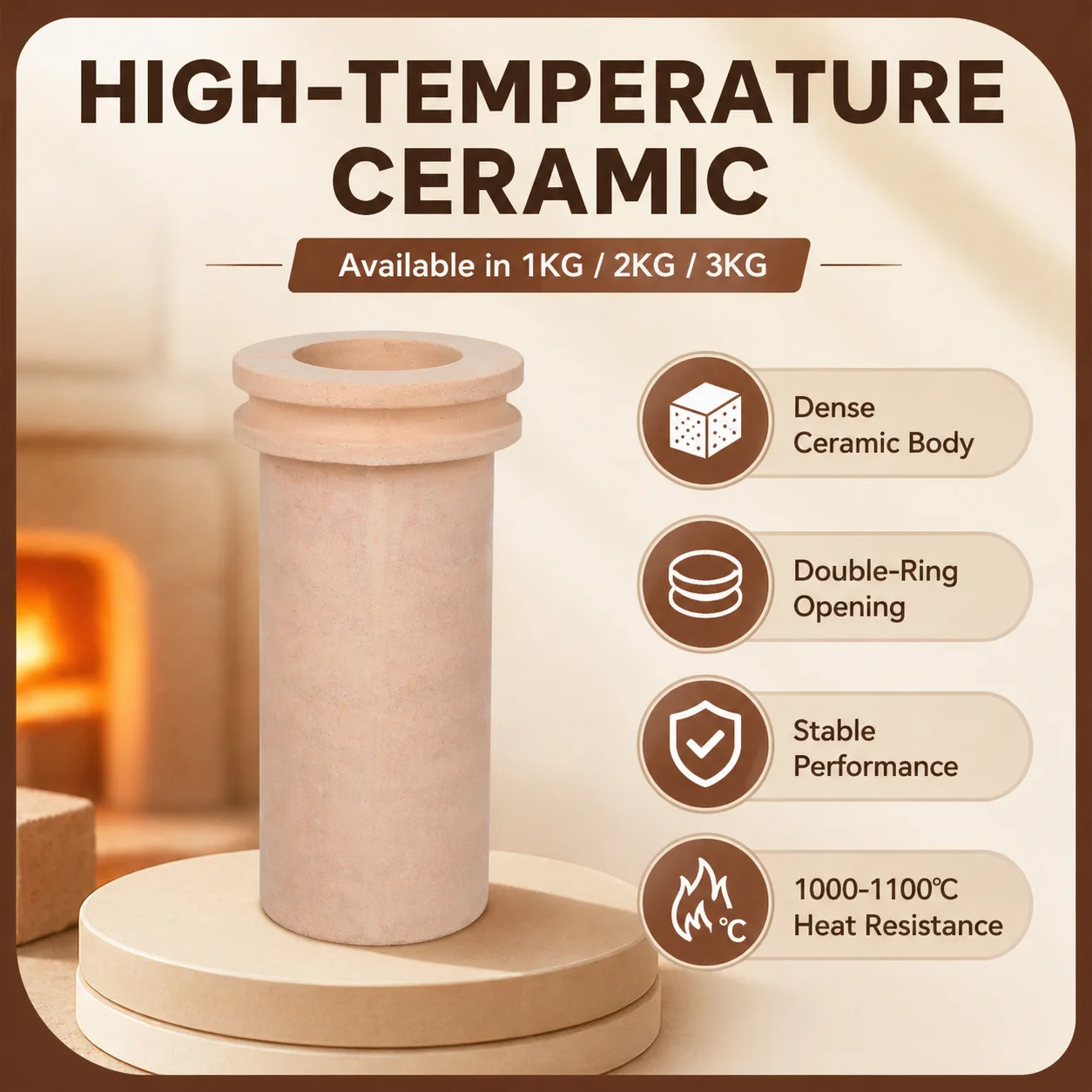 TOOLTOS Ceramic Crucible for Jewelry Casting Ideal Melting Dish for Gold Silver Precious Metals Refining DIY Jewelry Making Tool