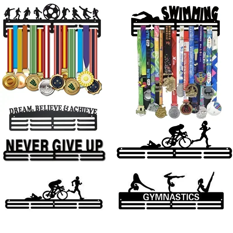 

Swim Sport Run Display Hanger Medal Steel Dropshipping Gift Holder Marathons Rack Gymnastics Stainless