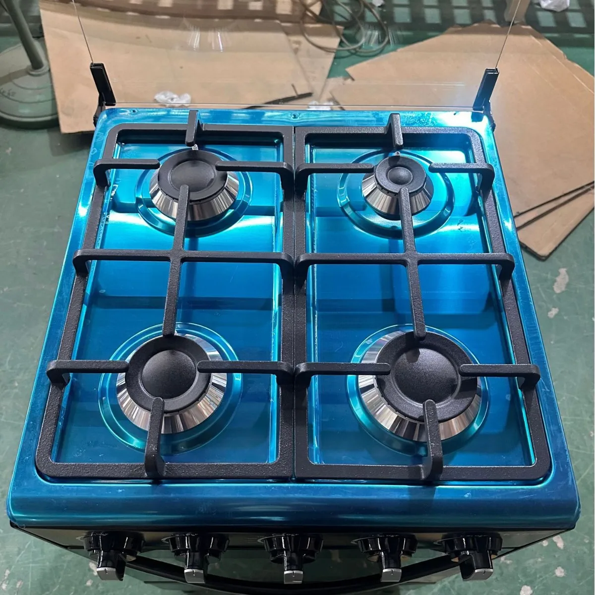 

Multi Function 50 Wide 4 Gas Burner 2800PA Gas Stove GAS OVEN Free Standing Cooking Range Double Glass Oven Door Africa Area