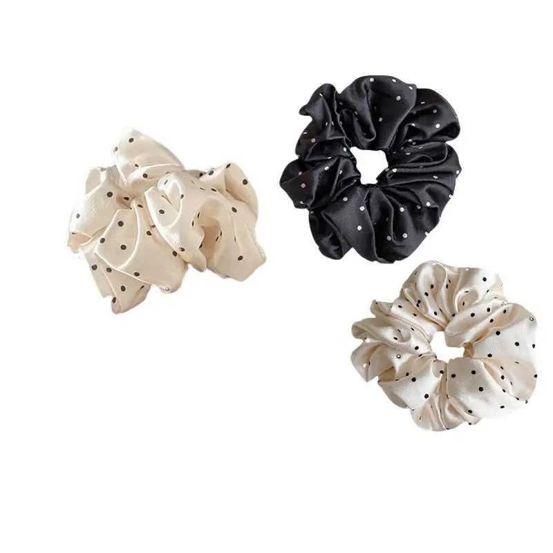 2 Stück elegante, minimalistische Haargummis für Damen, Haargummis aus Seide, elastische Haargummis mit Wellenmuster, Pferdeschwanz-Accessoires – Detail 5