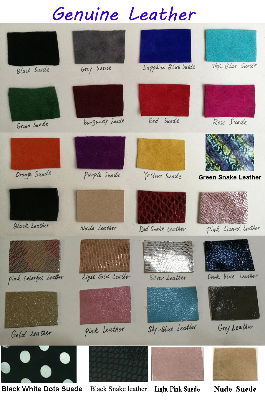 extra fee for change to leather material