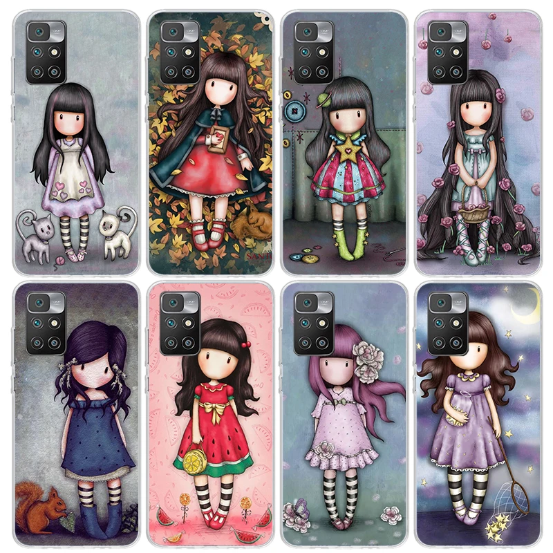 S-Santoro G-Gorjuss Cute Girls Phone Case For Xiaomi Redmi 12C 12 10C 10A 10 9C 9A 9T 9 8A 8 7A 7 6A 6 Pro K60 K40 K20 S2 Print